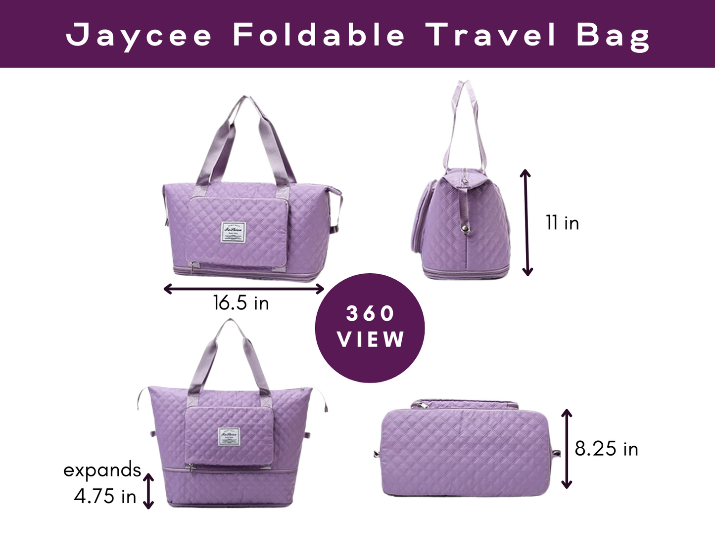 Jaycee Foldable Travel Bag